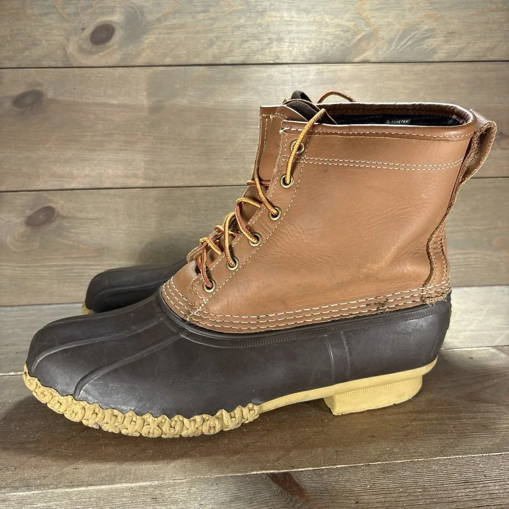 ll bean duck boots mens size 12 shoes brown hunting winter waterproof boots